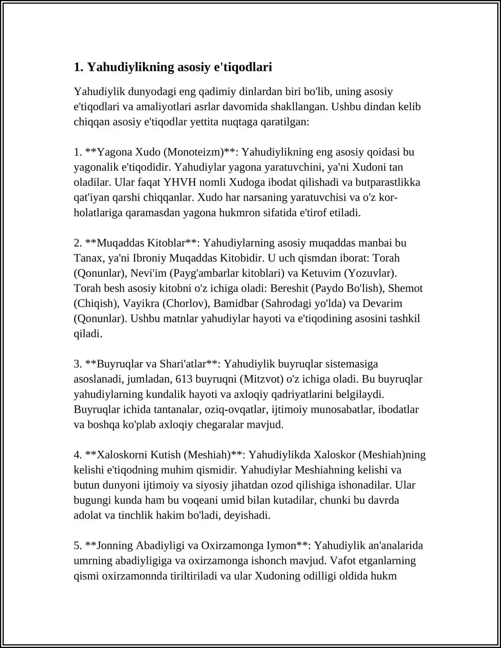 YAHUDIYLIK TALIMOTI ANANA VA MAROSIMLARI 3