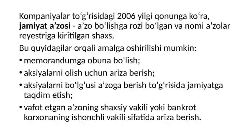 Kapital va kompaniyanimoliyalashtirish 3