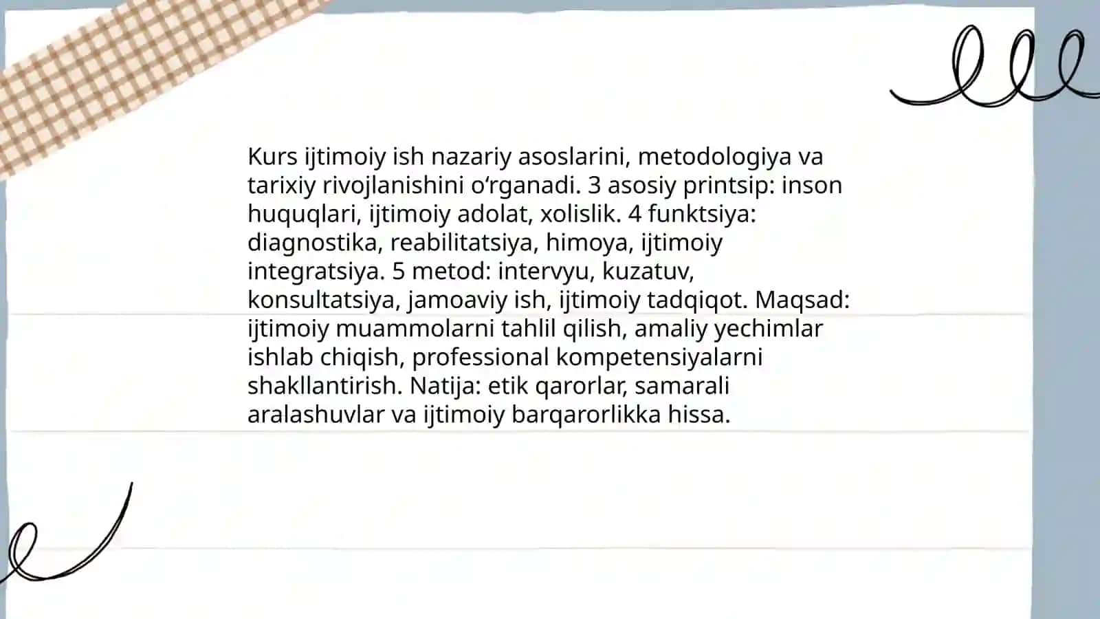 Ijtimoiy ish asoslari oʻquv fani sifatida 3