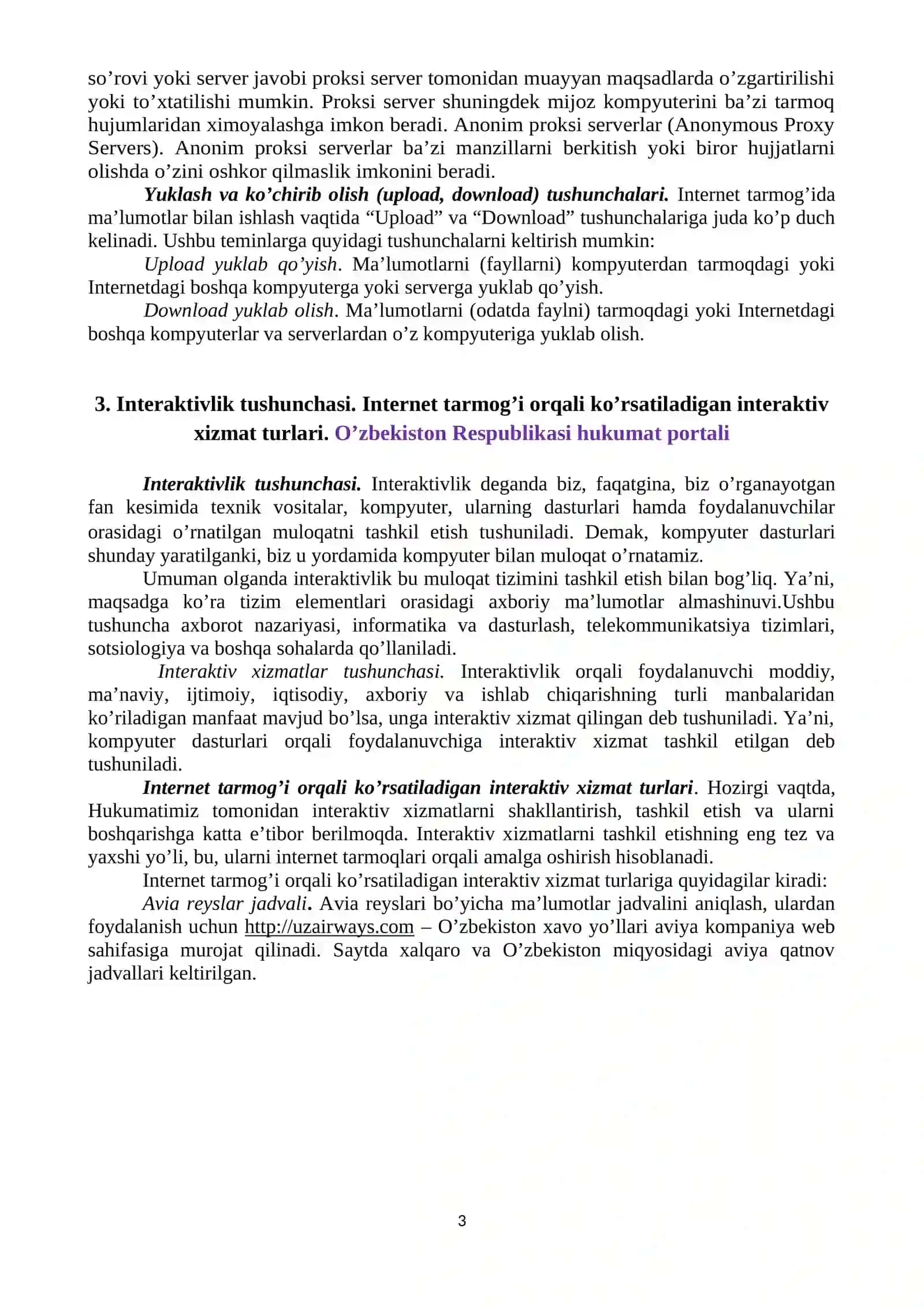 Elektron hukumat tizimi. Yagona interaktiv davlat xizmatlari bilan ishlash 3
