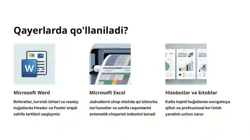 Header va Footer maydonlarini yaratish 3