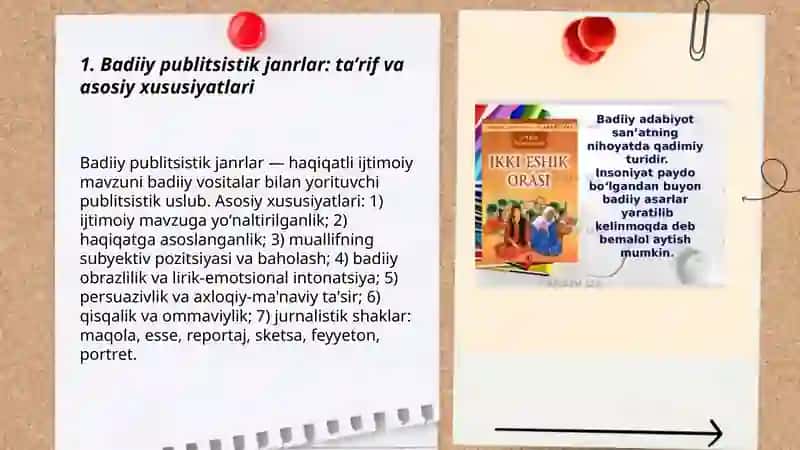 Badiiy publitsistik janrlar 3