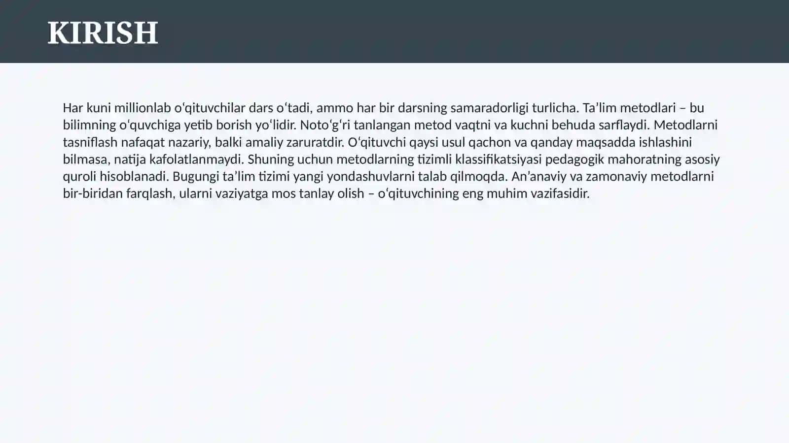 TA`LIM METODLARI VA ULARNING KLASSIFIKATSIYASI 3