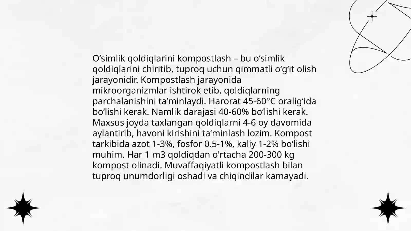 Oʻsimlik qoldiqlarini kompostlash 3