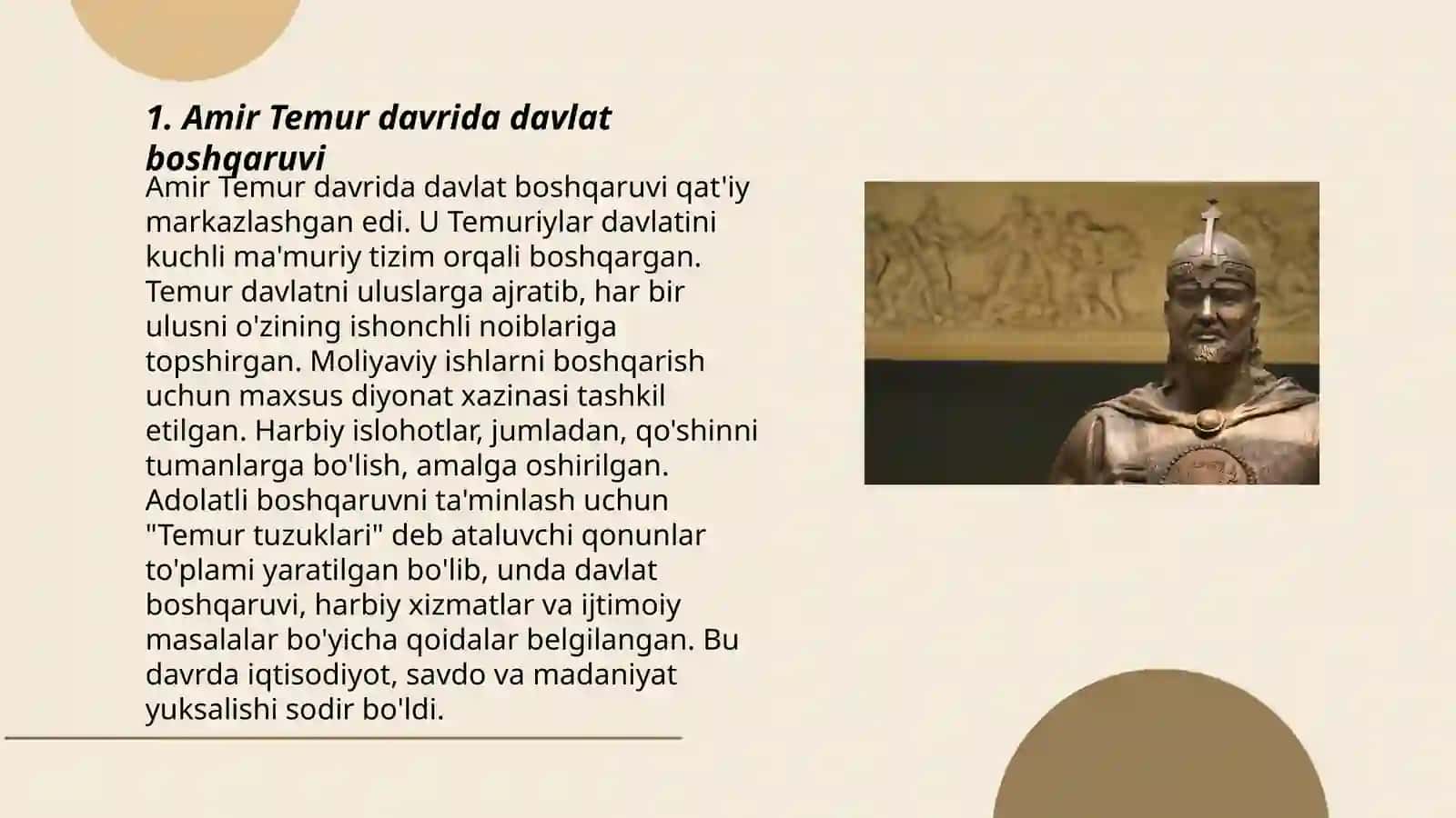 Amir Temur davrida davlat boshqaruvi 3