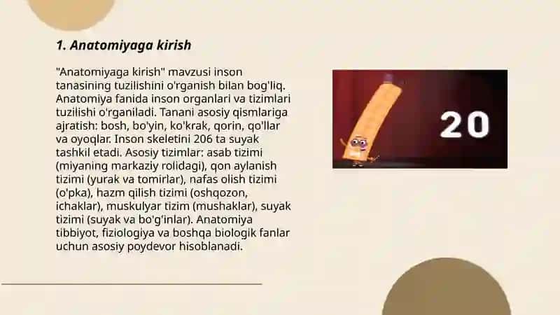 "Anatomiyaga kirish" 3