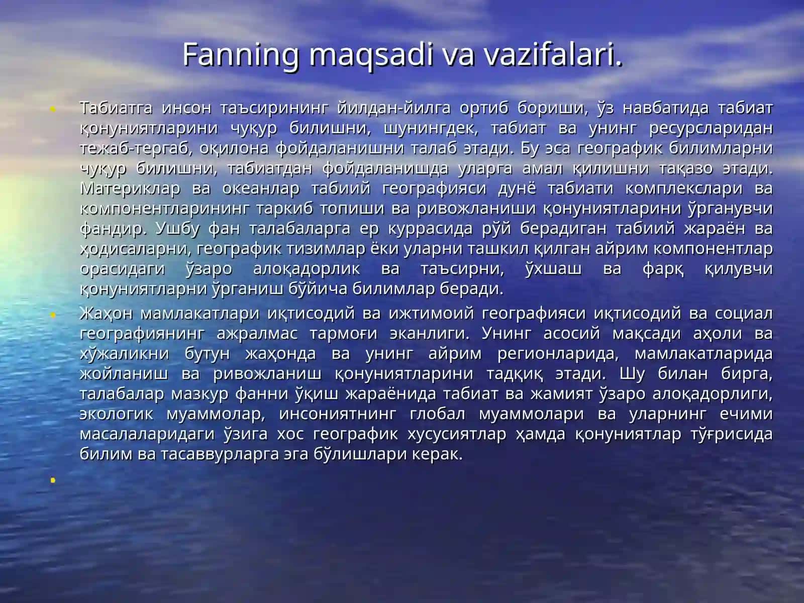 Jahon geografiyasi 3