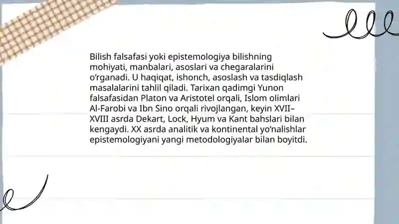 Bilish falsafasi 3