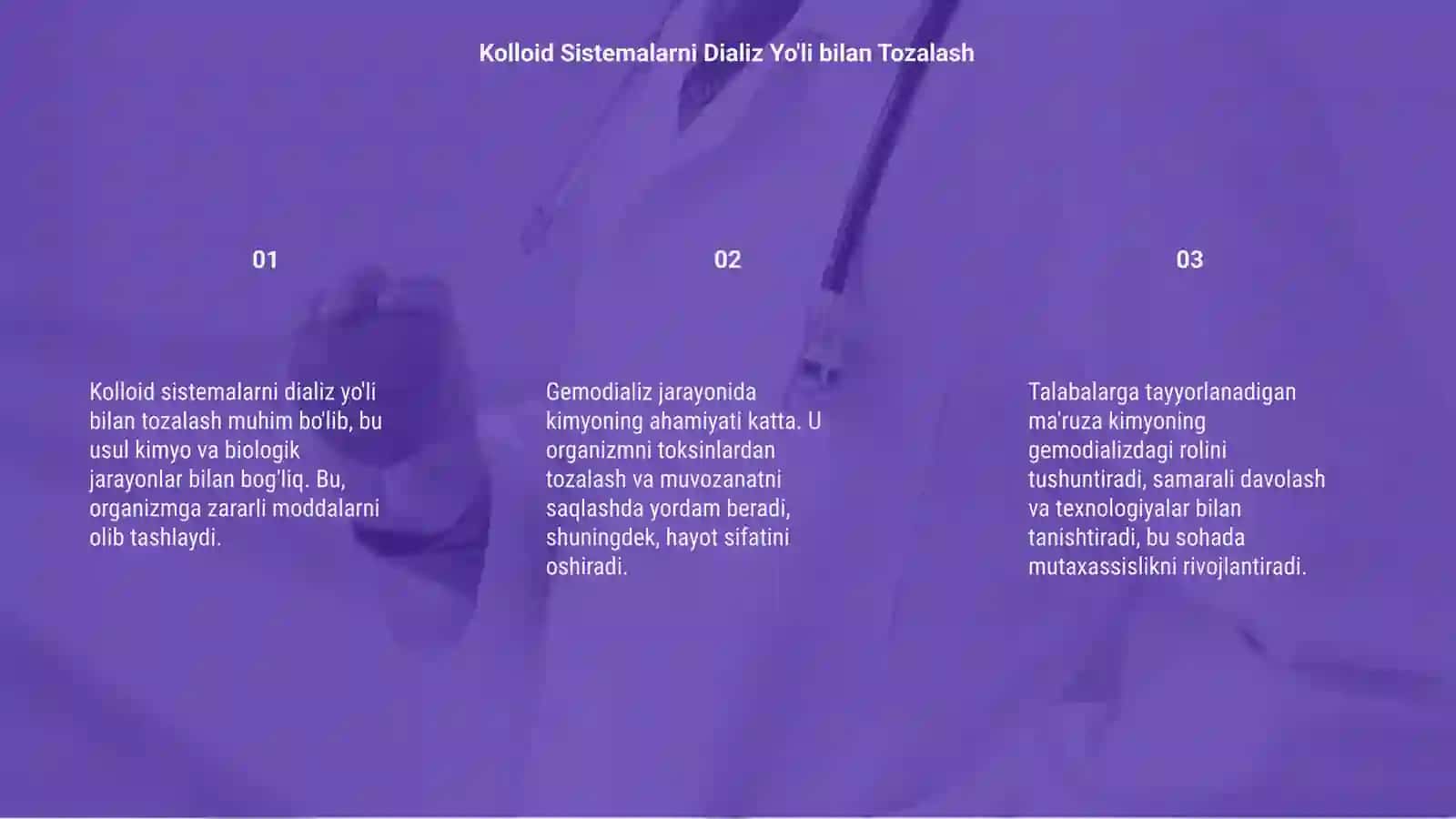 Kolloid Sistemalarni Dializ Yo'li bilan Tozalash 3