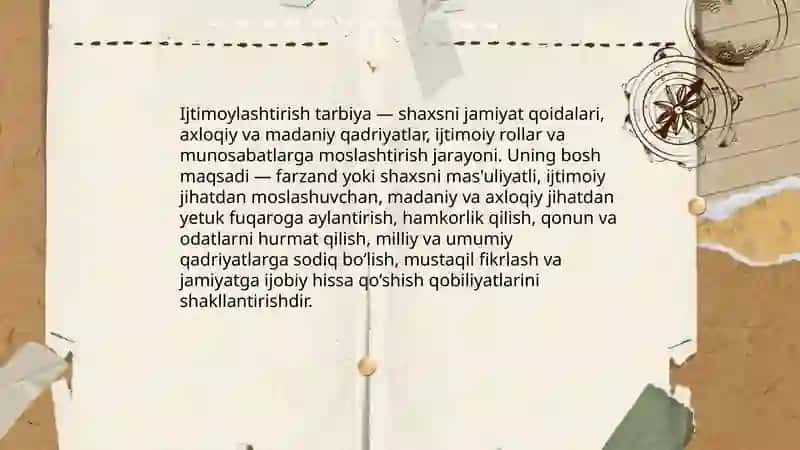 Ijtimoylashtirish tarbiya 3