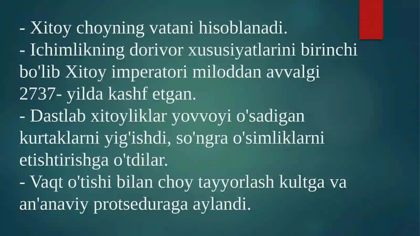 Choylar va yig’malar tarkibi va texnalogiyasi 3