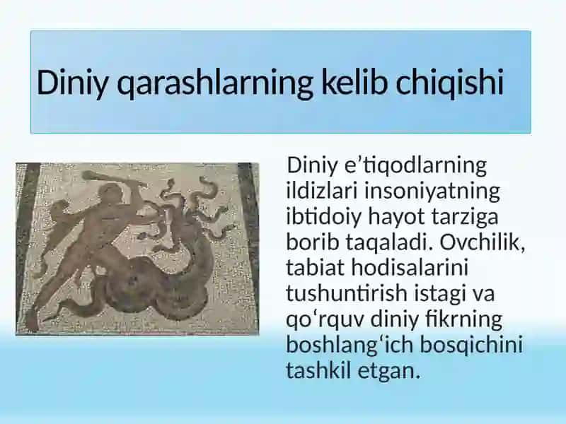 Diniy qarashlarning tarixiy genezisi 3