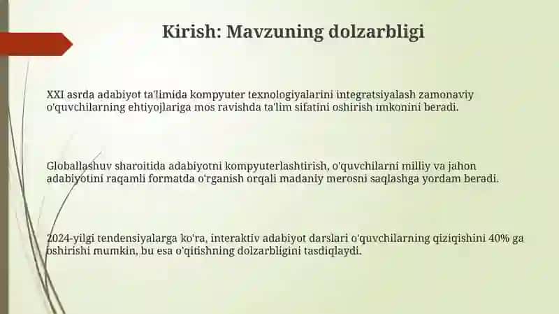Adabiyot o‘qitishda darslarini kompyuterlashtirish 3