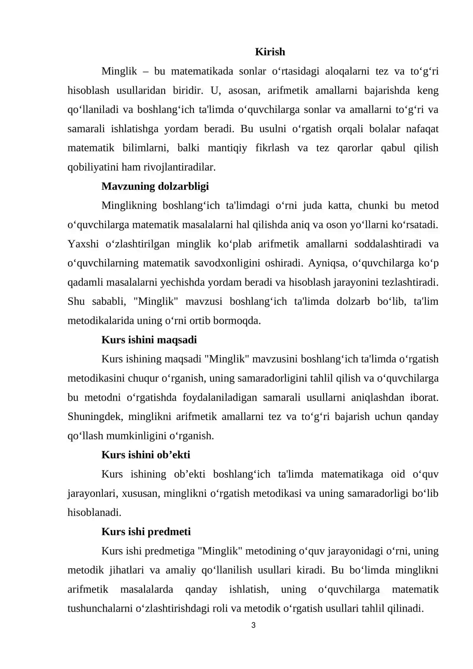 “Minglik” va “Ko‘p xonali sonlar” mavzusida misol, masalalar yechishga o‘rgatish metodikasi. 3