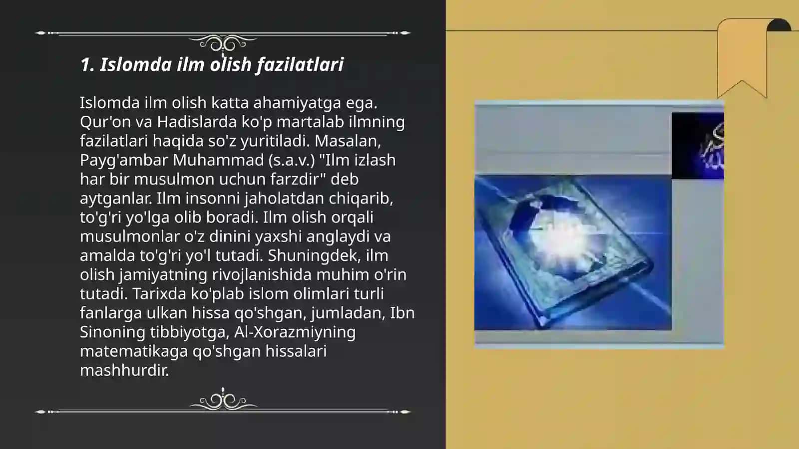 Islomda ilm olish fazilatlari 3