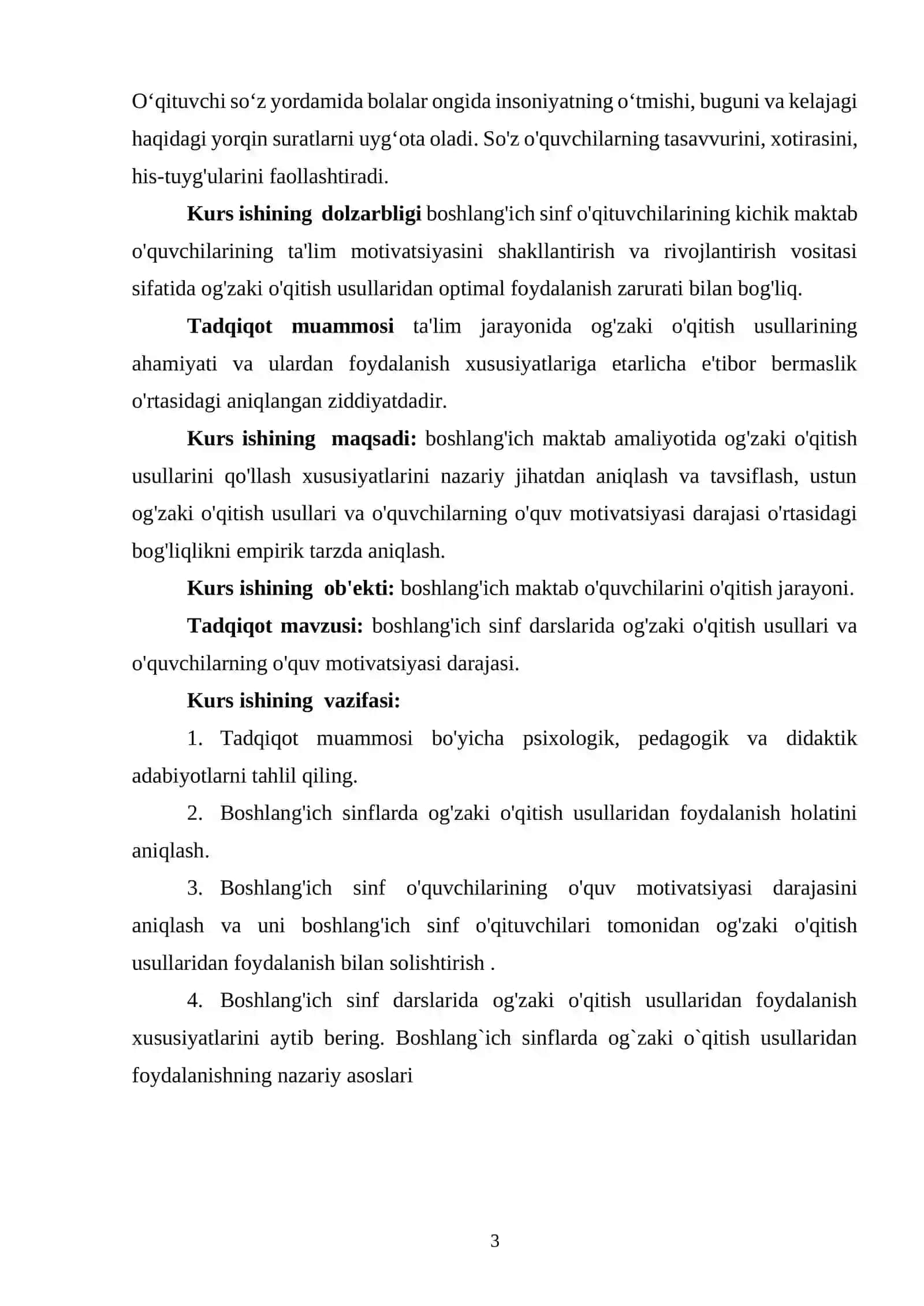 Ta'limda o'quv materialini og'zaki bayon qilish usuli 3
