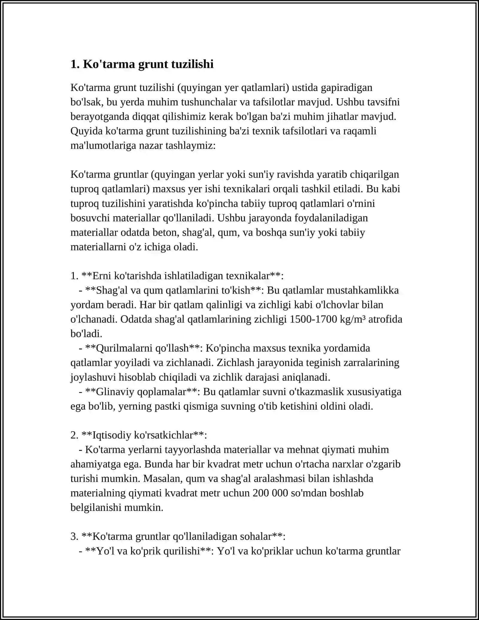 KOʻTARMA GRUNTINING TAVSIFINI ANIQLASH 3
