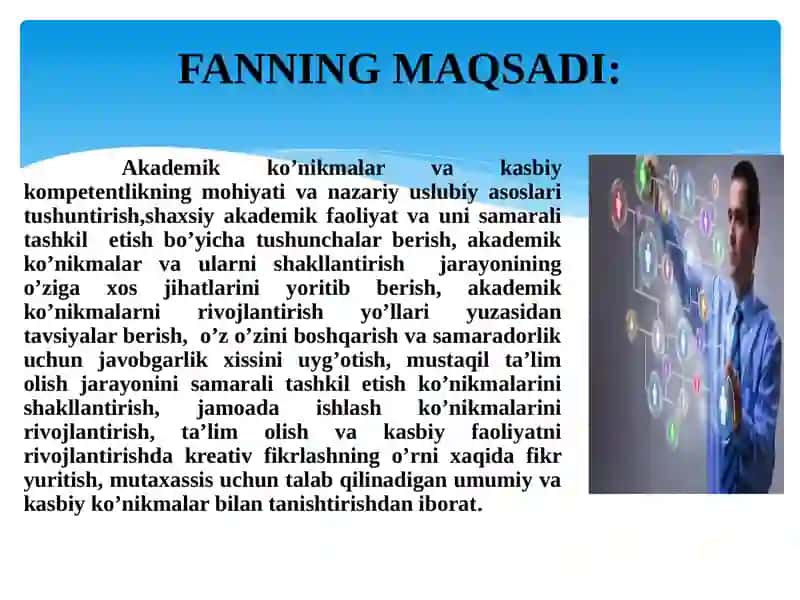 Akademik ko‘nikmalar va kasbiy kompetentsiyalar 3