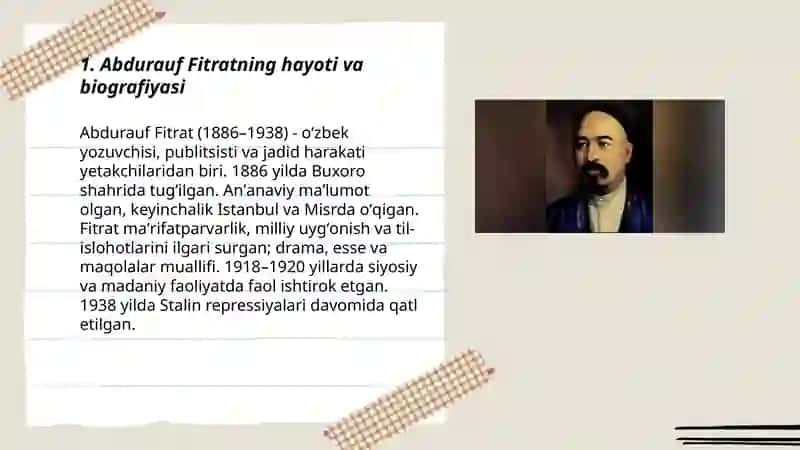 Abdurauf Fitratning Hayoti va Biografiyasi 3