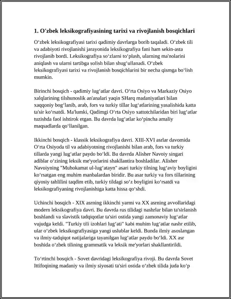 O'ZBEK LEKSIKOGRAFIYASI VA LUG'ATCHILIGI 3