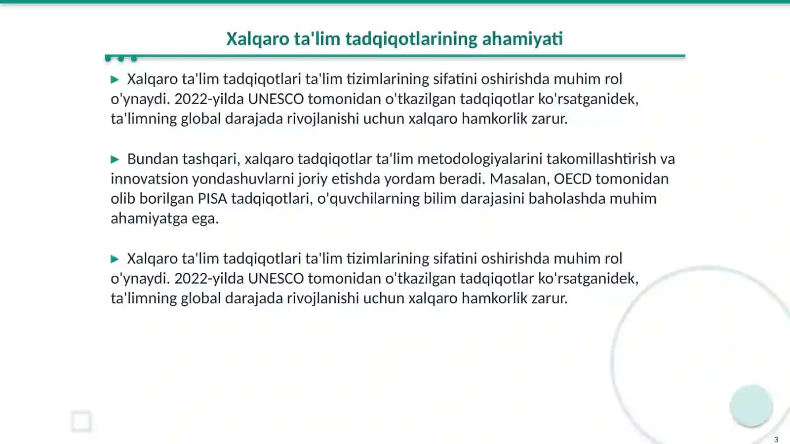Xalqaro tadqiqotlar 3
