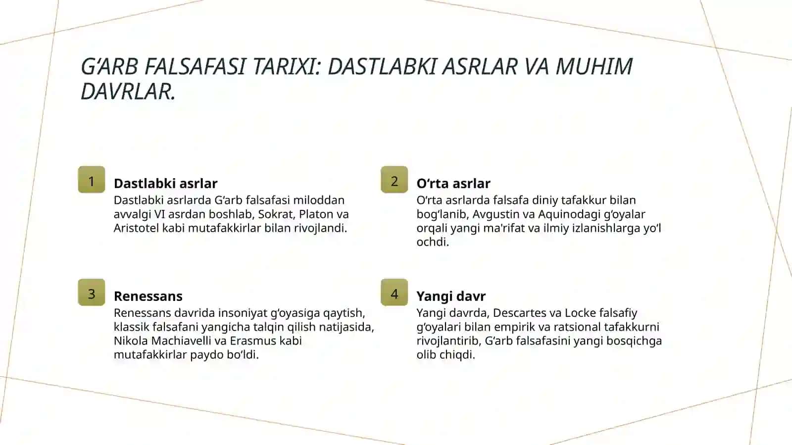 G‘arb falsafasi mutafakkirlari 3