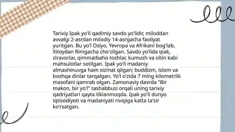 Buyuk ipak yo'li ko‘rgazmalar zali 3