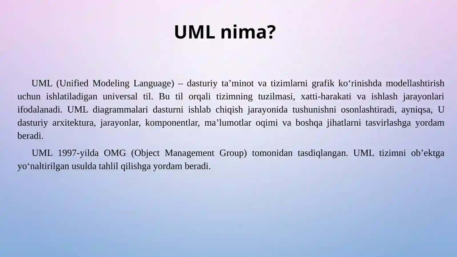 Faoliyat va xolat diagrammalari 3