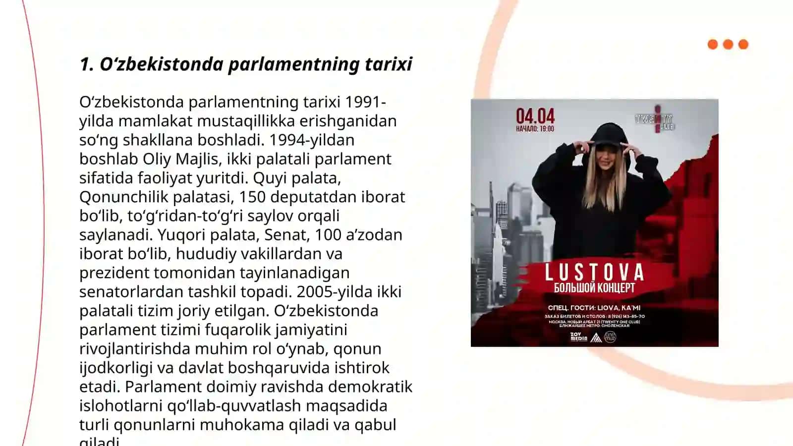 Oʻzbekistonda parlament tizimi va undagi islohotlar 3