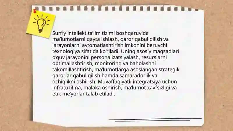 Ta’lim tizimini boshqarishda sun’iy intellektdan foydalanish 3