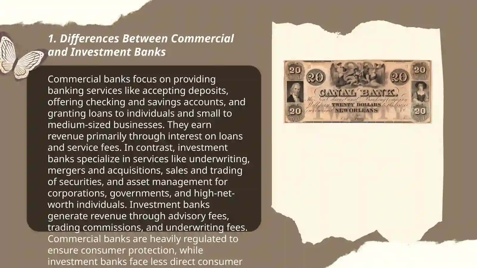 Typs of banks: Commercial, Investment, Central banks 3
