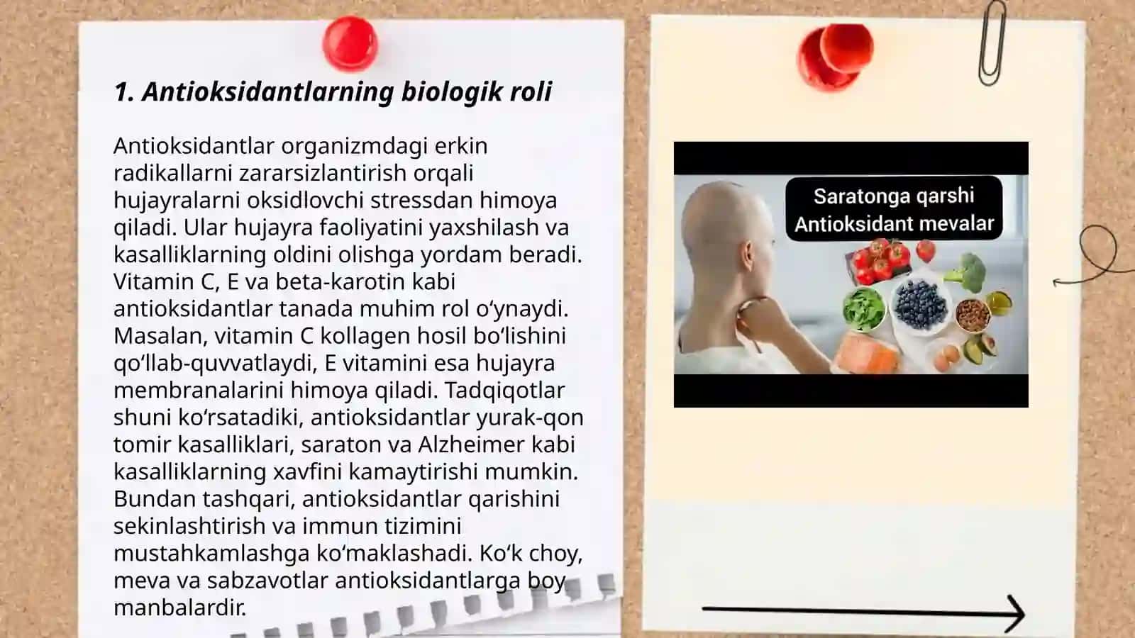 Antioksidantlar, ularning klinikada qo'llanishi 3