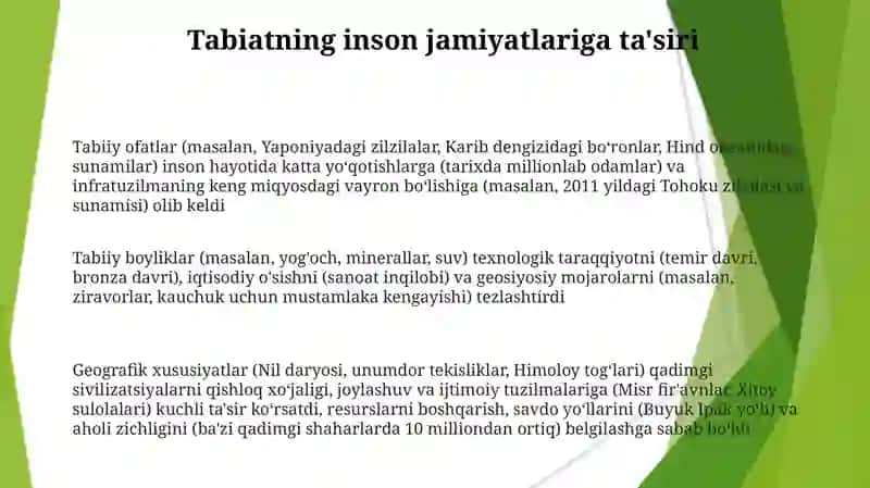 Inson va tabiat oʻrtasidagi oʻzaro munosabatlar 3