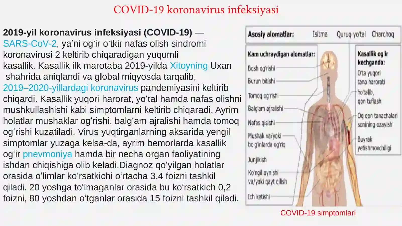 Koronoviruslar va ularning hozirgi kundagi muammolari 3