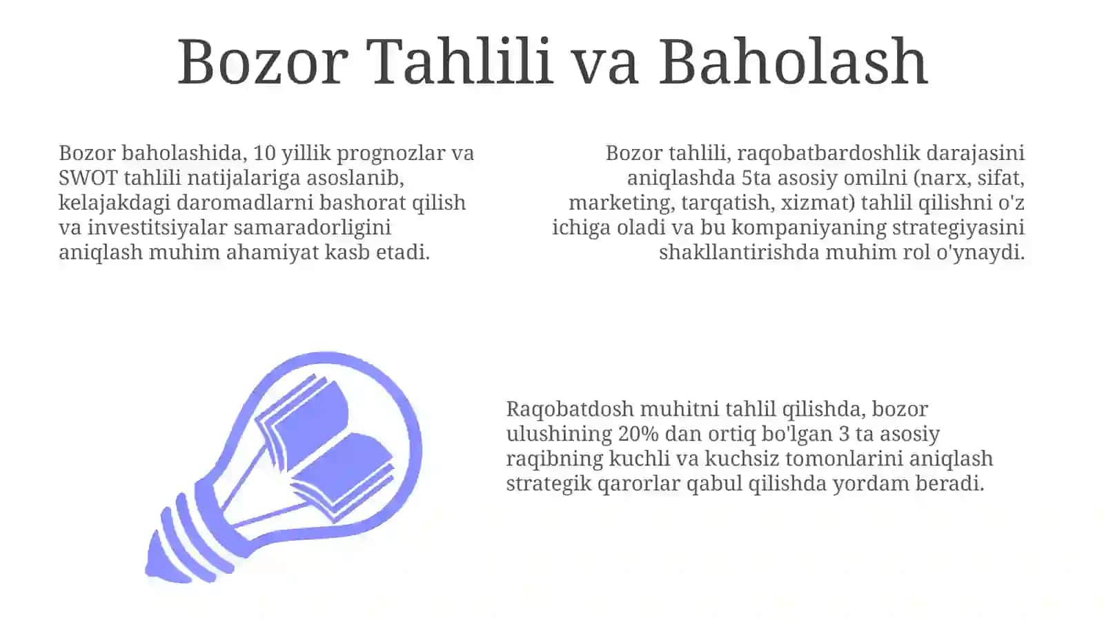 Bozor Tahlili va Baholash 3