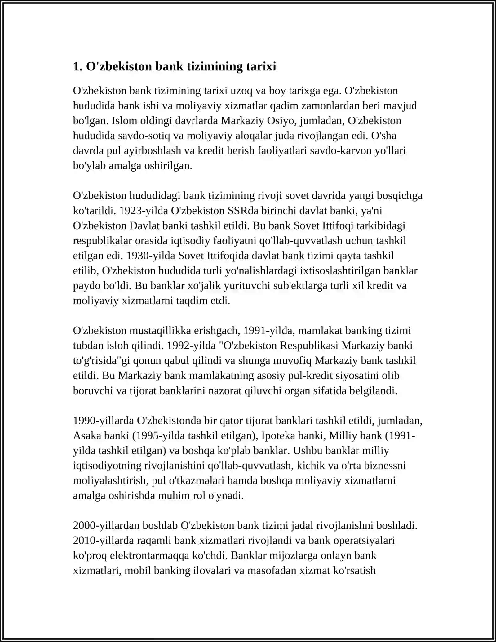 O'ZBEKISTON RESPUBLIKASIDA BANK TIZIMI 3
