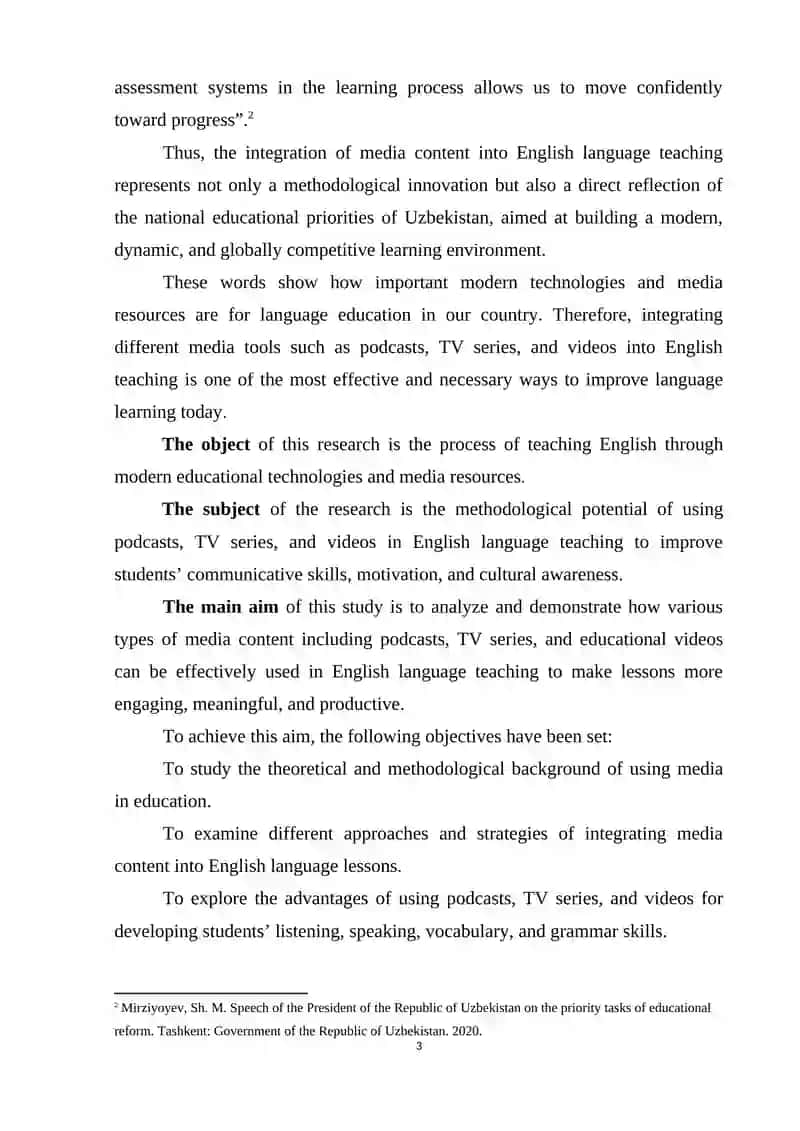 Integration of Media Content into English Language Teaching: Methodological Potential 3