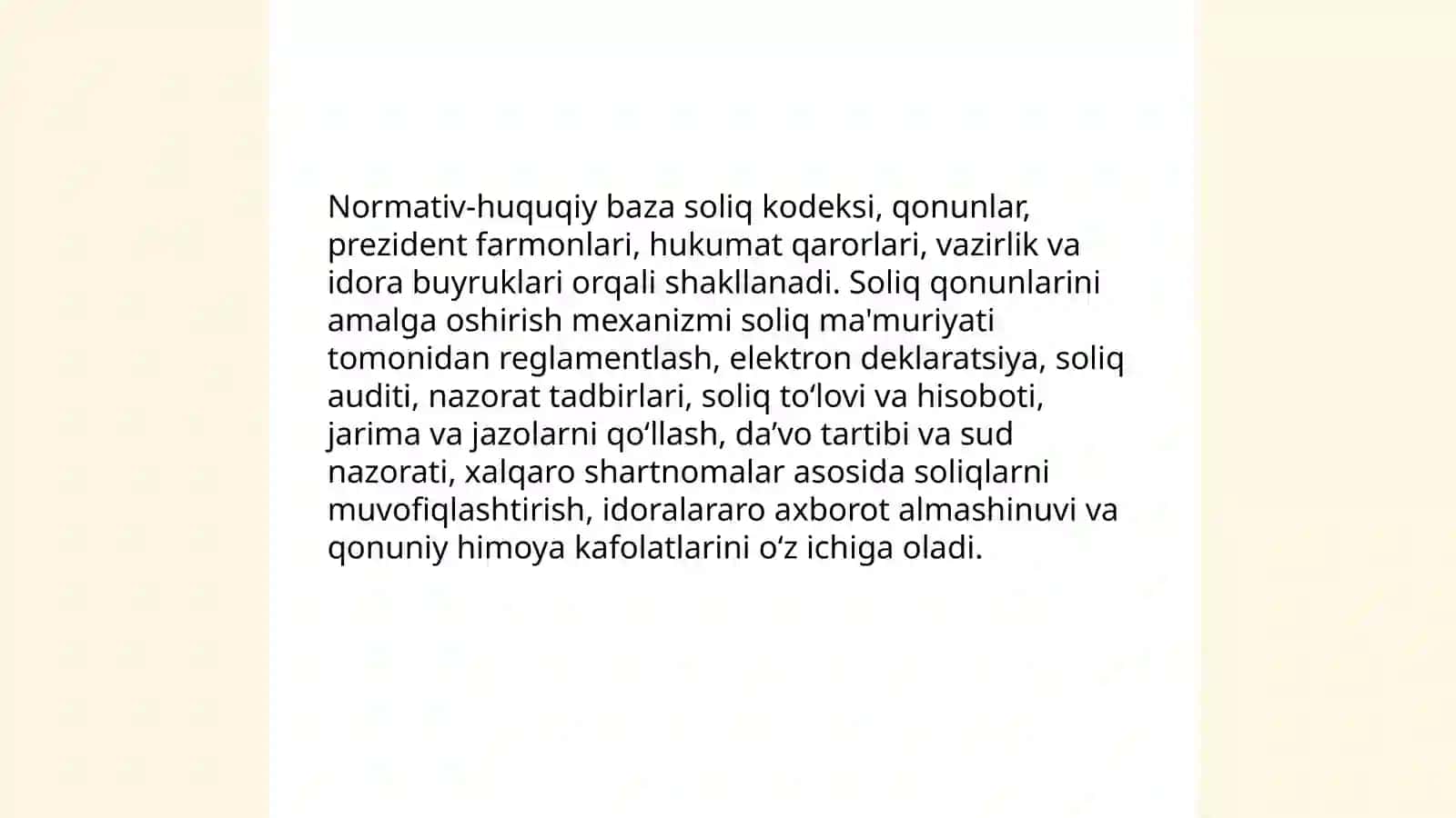 Davlat soliq siyosatini amalga oshirish mexanizmi 3
