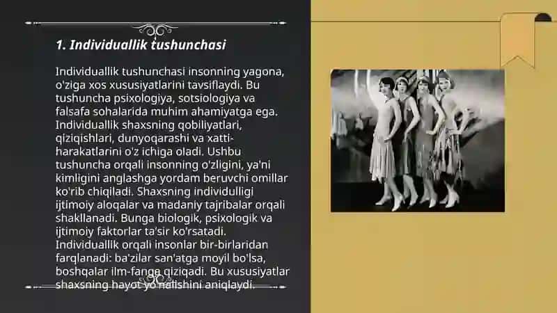 Individuallik tushunchasi 3