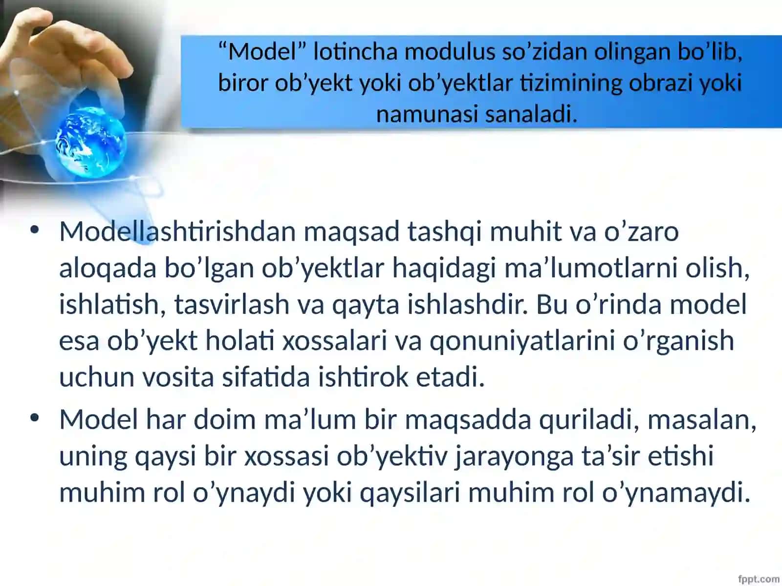 BIZNES JARAYONLARINI MODELLASHTIRISH VA PROGNOZLASH 3