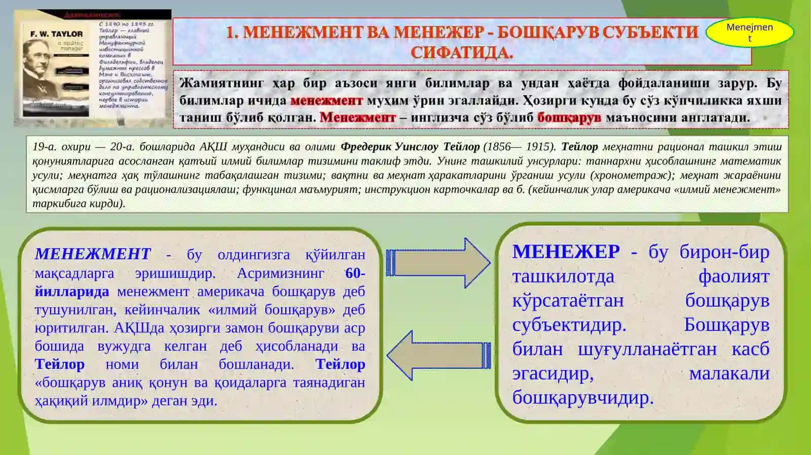 Менежмент фанига кириш 3