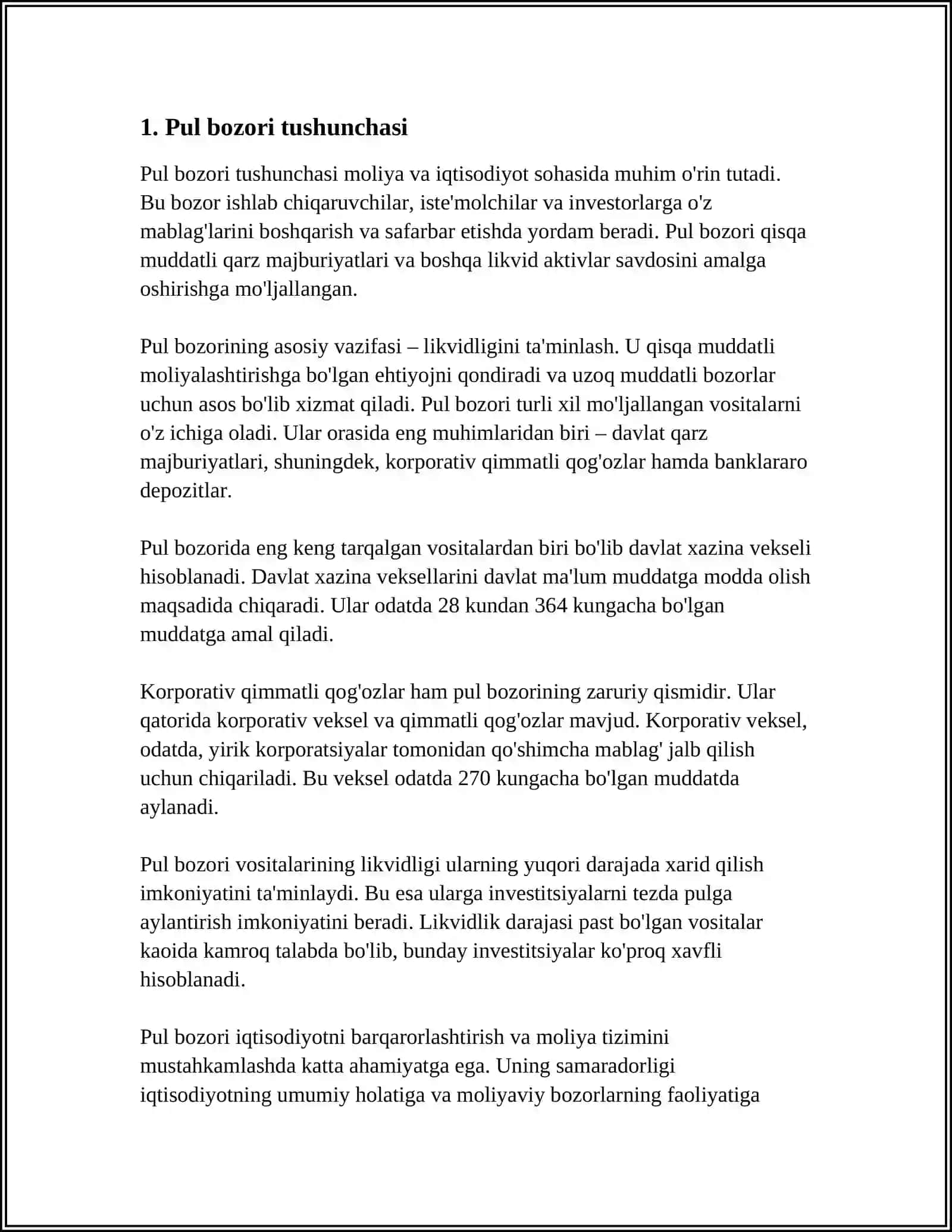 Pul bozori 3