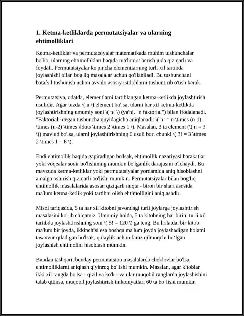 SONLI KETMA-KETLIKLARNI KOMBINATORIKA 3