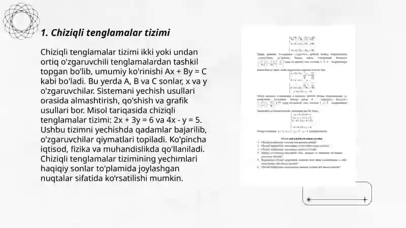 Chiziqli Tenglamalar Sistemasi 3