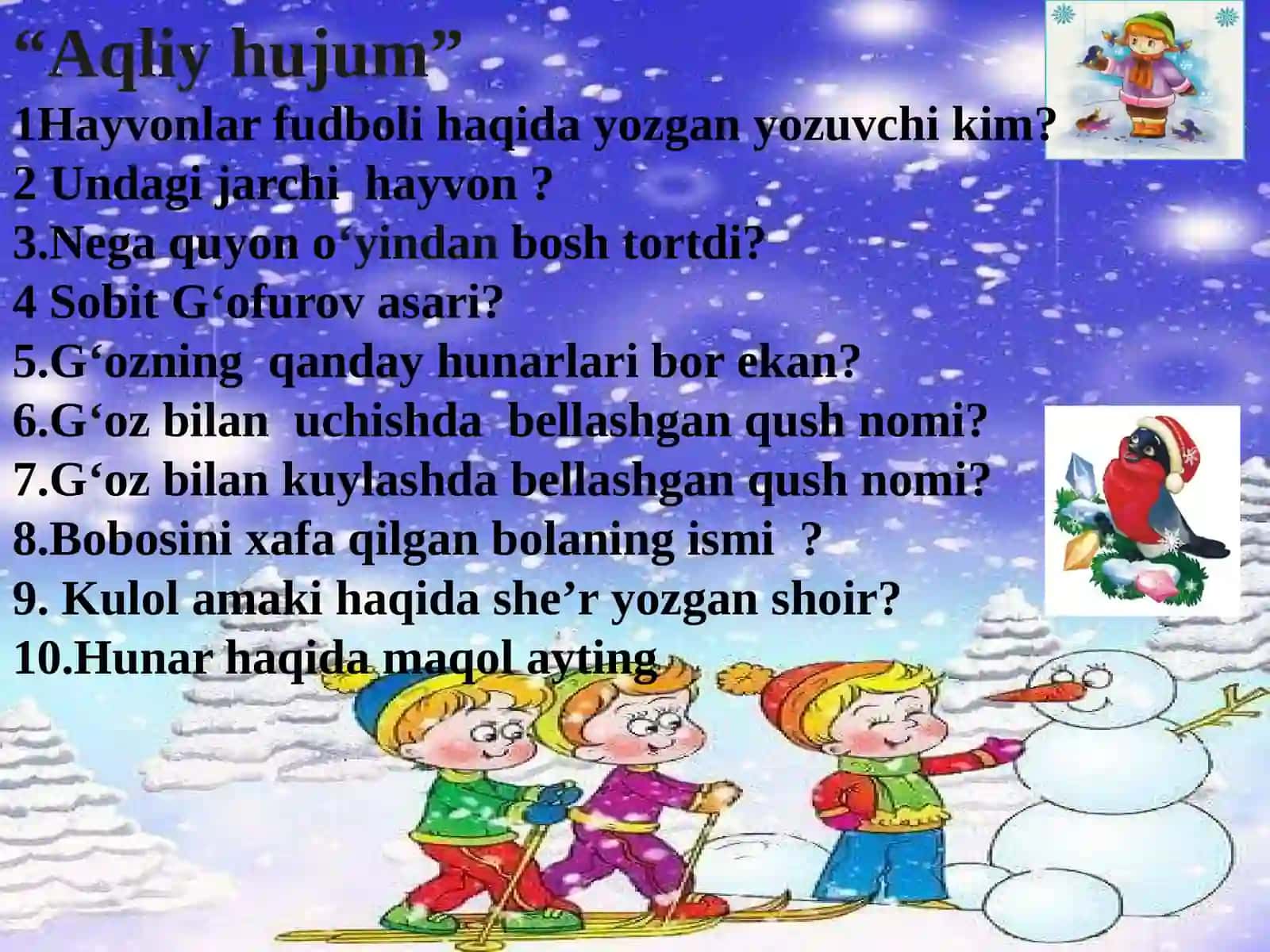 3-sinf o‘qish fanidan taqdimoti 3