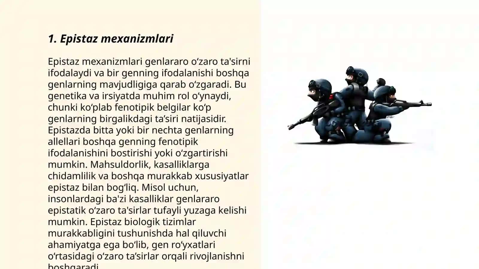 Epistaz.Uning dominant va restsissiv xili 3