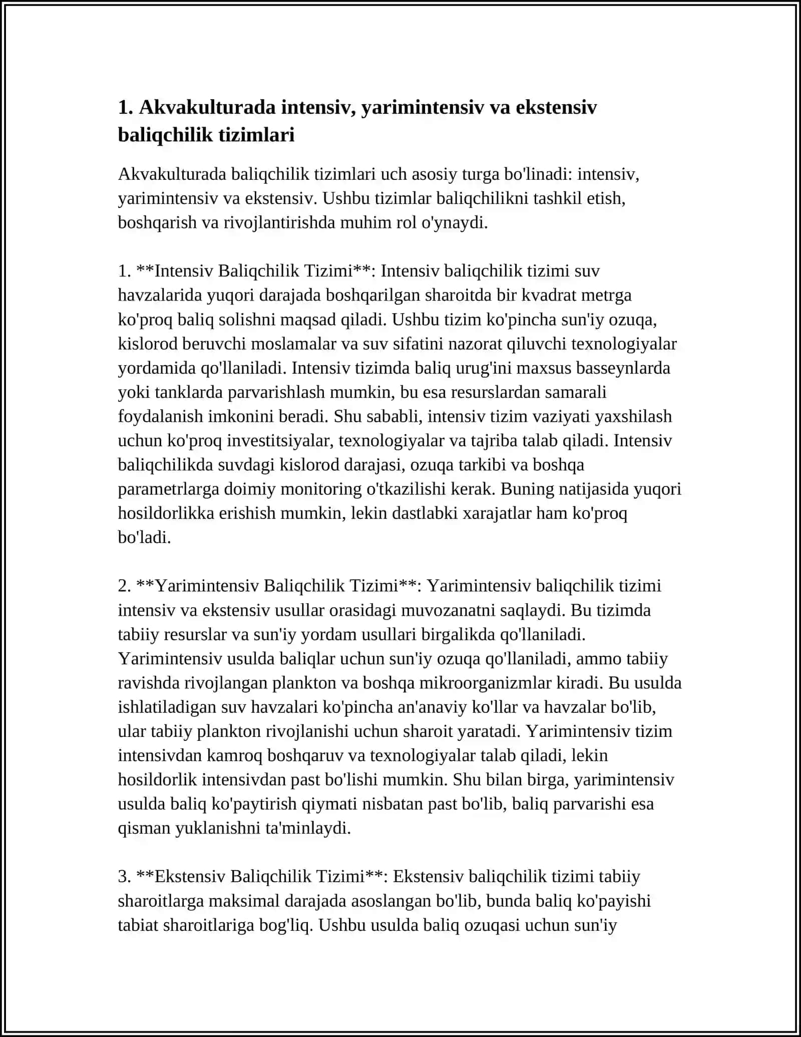 AKVAKULTURADA BALIQCHILIK TIZIMLARI 3