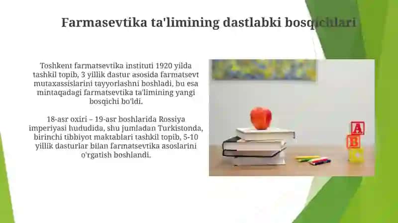 Farmasevtika ta'limining rivojlanishi 3