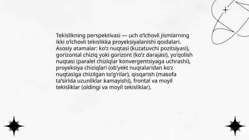 Tekislikning perspektivasi 3
