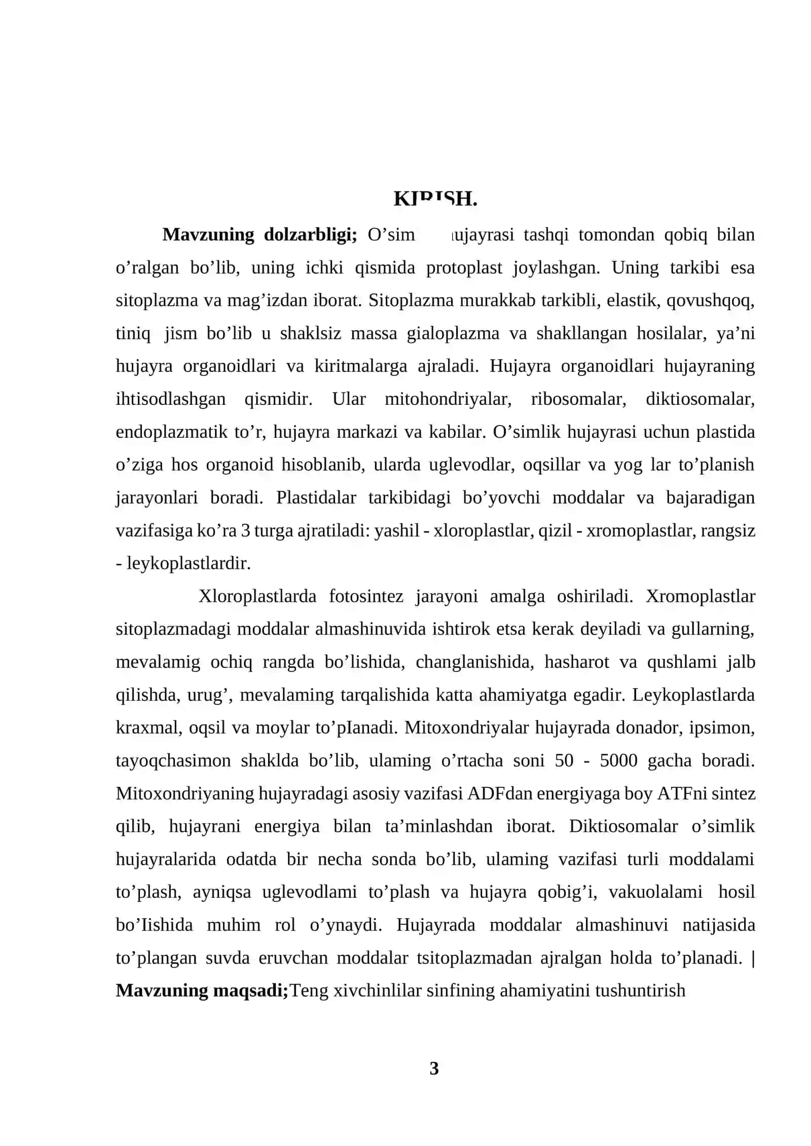 Teng xivchinlilar sinfi 3